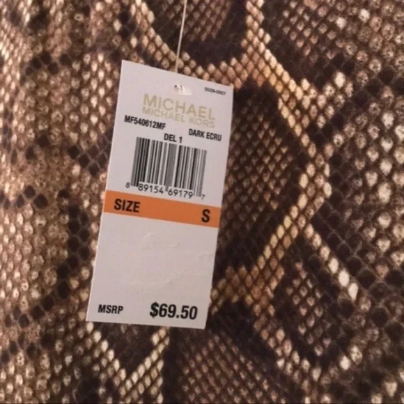 NWT ~ MICHAEL KORS OVERSIZED SNAKE PRINT TOP sz S - Picture 8 of 8